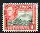 St Vincent 1949-52 KG6 Pictorial def 3c green & scarlet unmounted mint SG 166, stamps on , stamps on  kg6 , stamps on forts, stamps on 