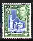 St Vincent 1949-52 KG6 Pictorial def 4c blue & green unmounted mint SG 167a, stamps on , stamps on  kg6 , stamps on 