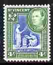 St Vincent 1949-52 KG6 Pictorial def 4c blue & green unmounted mint SG 167a, stamps on , stamps on  stamps on , stamps on  stamps on  kg6 , stamps on  stamps on 