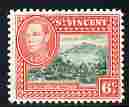St Vincent 1949-52 KG6 Pictorial def 6c green & scarlet unmounted mint SG 169a, stamps on , stamps on  kg6 , stamps on forts, stamps on 