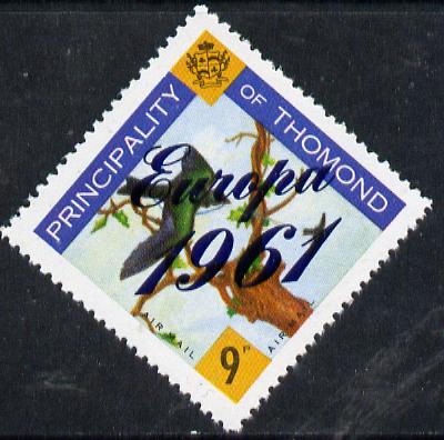 Thomond 1961 Martin 9d (Diamond-shaped) with 'Europa 1961' overprint unmounted mint , stamps on birds    europa  