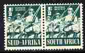 South Africa 1941-46 KG6 War Effort 1/2d Infantry horiz pair unmounted mint SG 88, stamps on militaria, stamps on  kg6 , stamps on  ww2 , stamps on 