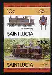 St Lucia 1985 Locomotives #4 (Leaders of the World) 10c '0-6-2 Tank' se-tenant pair imperf from limited printing unmounted mint as SG 824a, stamps on railways