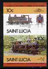 St Lucia 1985 Locomotives #4 (Leaders of the World) 10c 0-6-2 Tank se-tenant pair imperf from limited printing unmounted mint as SG 824a, stamps on railways