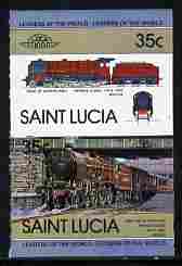 St Lucia 1983 Locomotives #1 (Leaders of the World) 35c Duke of Sutherland se-tenant pair imperf from limited printing unmounted mint as SG 651a, stamps on , stamps on  stamps on railways