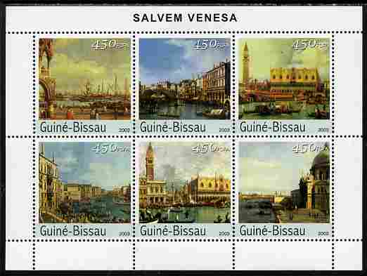 Guinea - Bissau 2003 Saving Venice perf sheetlet containing 6 values unmounted mint , stamps on , stamps on  stamps on arts, stamps on  stamps on tourism, stamps on  stamps on canals, stamps on  stamps on 