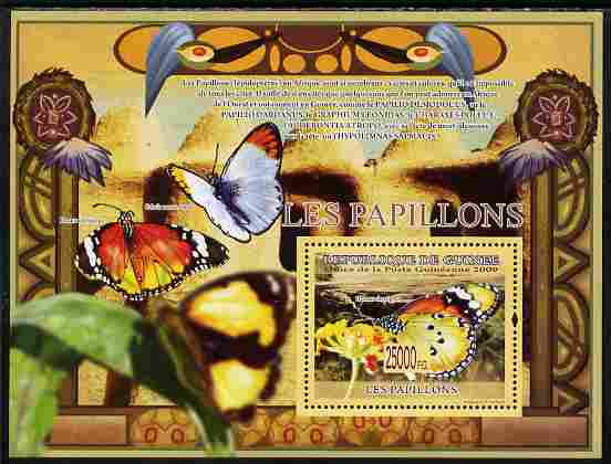 Guinea - Conakry 2009 Fauna - Butterflies perf s/sheet unmounted mint , stamps on butterflies