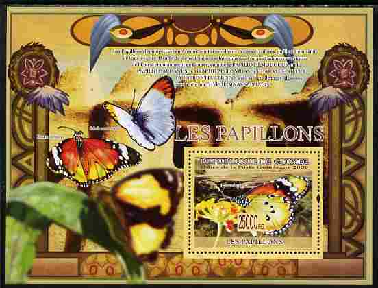 Guinea - Conakry 2009 Fauna - Butterflies perf s/sheet unmounted mint , stamps on , stamps on  stamps on butterflies