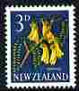 New Zealand 1960-66 Kowhai Flower 3d (from def set) unmounted mint as SG 785, stamps on flowers