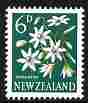 New Zealand 1960-66 Clematis Flower 6d on chalky paper (from def set) unmounted mint as SG 788, stamps on flowers