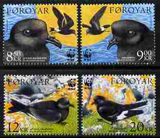 Faroe Islands 2005 WWF - Petrels perf set of 4 unmounted mint, SG 479-82, stamps on birds, stamps on  wwf , stamps on 