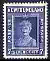 Newfoundland 1938 KG6 7c Queen Mary (comb perf 13.5) unmounted mint SG 271*, stamps on , stamps on  stamps on royalty, stamps on  stamps on  kg6 , stamps on  stamps on 