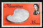 Mauritius 1972-74 Argonaute 35c chalky paper (from def set) unmounted mint, SG 446, stamps on marine life, stamps on shells