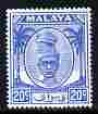 Malaya - Perak 1950-56 Sultan 20c blue unmounted mint, SG 140, stamps on , stamps on  stamps on malaya - perak 1950-56 sultan 20c blue unmounted mint, stamps on  stamps on  sg 140
