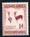 South West Africa 1954 Two Bucks Rock Painting 1d from def set unmounted mint, SG 154, stamps on , stamps on  stamps on animals, stamps on  stamps on arts