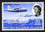 Solomon Islands 1968-71 Geological Survey 20c unmounted mint, SG 175, stamps on , stamps on  stamps on minerals, stamps on  stamps on aviation, stamps on  stamps on , stamps on  stamps on mining, stamps on  stamps on 