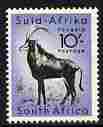 South Africa 1954 Sable Antelope 10s (from def set) unmounted mint, SG 164 , stamps on animals, stamps on antelope