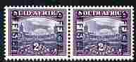 South Africa 1950-54 Official overprint on 2d Union Building horizontal bi-lingual pair unmounted mint SG O45, stamps on official, stamps on constitution, stamps on buildings, stamps on  kg6 , stamps on 