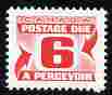 Canada 1967-78 Postage Due 6c scarlet (size 19.5 x 16 mm) unmounted mint, SG D37, stamps on postage due