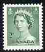 Canada 1953 QEII 2c green unmounted mint SG 451, stamps on qeii, stamps on royalty