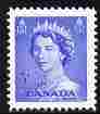 Canada 1953 QEII 5c ultramarine unmounted mint SG 454, stamps on , stamps on  stamps on qeii, stamps on  stamps on royalty