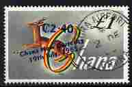 Ghana 1965 New Currency 2c40 on A31 Gazelle fine cds used, SG 391, stamps on , stamps on  stamps on animals, stamps on  stamps on gazelle