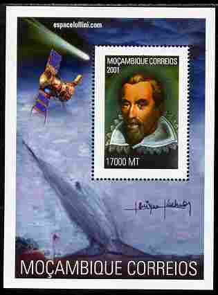 Mozambique 2001 Scientists - Johannes Kepler perf s/sheet unmounted mint. Note this item is privately produced and is offered purely on its thematic appeal, stamps on concorde, stamps on aviation, stamps on satellites, stamps on personalities, stamps on astronomy, stamps on astrology, stamps on maths, stamps on mathematics, stamps on planets, stamps on kepler