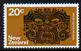 New Zealand 1970-76 Maori Tattoo 20c (from def set) unmounted mint, SG 928, stamps on cultures