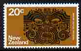 New Zealand 1970-76 Maori Tattoo 20c (from def set) unmounted mint, SG 928, stamps on , stamps on  stamps on cultures