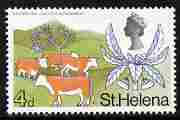 St Helena 1968 Blue Gum Eucalyptus & Livestock 4d (from def set) unmounted mint, SG 231, stamps on cattle, stamps on bovine, stamps on trees, stamps on 