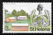 St Helena 1968 Redwood & Cottages 8d (from def set) unmounted mint, SG 233, stamps on , stamps on  stamps on housing, stamps on  stamps on trees, stamps on  stamps on 