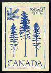 Canada 1979 Flowers & Trees - Douglas Fir 50c booklet (blue on crean cover) complete and pristine, SG SB 86h, stamps on trees     fir   