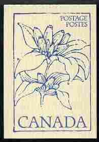 Canada 1979 Flowers & Trees - Bottle Gentium 50c booklet (blue on crean cover) complete and pristine, SG SB 86a, stamps on , stamps on  stamps on flowers   