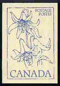 Canada 1979 Flowers & Trees - Canada Lily 50c booklet (blue on crean cover) complete and pristine, SG SB 86c, stamps on , stamps on  stamps on flowers     lily