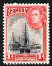 Bermuda 1938-52 KG6 Ships in Hamilton Harbour 1d unmounted SG 110