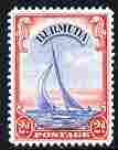 Bermuda 1938-52 KG6 Yacht 2d ultramarine & scarlet unmounted mint SG 112a, stamps on . kg6 , stamps on yachts