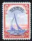 Bermuda 1938-52 KG6 Yacht 2d ultramarine & scarlet unmounted mint SG 112a