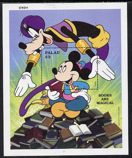 Palau 1997 Books Are Magical, Goofy & Micky Mouse $3 m/sheet unmounted mint, stamps on , stamps on  stamps on disney, stamps on books, stamps on literature