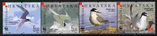 Croatia 2006 WWF - Endangered Species - Little Tern perf set of 4 unmounted mint SG 854-7, stamps on , stamps on  wwf , stamps on birds, stamps on terns