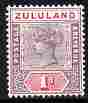 Zululand 1894-96 QV Key Plate 1d mounted mint SG 21, stamps on , stamps on  qv , stamps on 