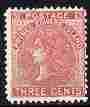 Prince Edward Island 1872 QV 3c rose mounted mint SG 34, stamps on , stamps on  stamps on , stamps on  stamps on  qv , stamps on  stamps on 