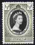Gibraltar 1953 Coronation 1/2d unmounted mint SG 144, stamps on , stamps on  stamps on coronation, stamps on  stamps on royalty
