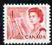 Canada 1967-73 def 4c red (Ship in Lock) unmounted mint SG 582, stamps on ships
