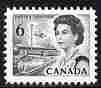 Canada 1967-73 def 6c black (Transport) unmounted mint SG 583c, stamps on ships, stamps on railways, stamps on aviation, stamps on trucks, stamps on transport