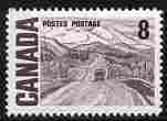 Canada 1967-73 def 8c purple-brown (Alaska Highway) unmounted mint SG 584, stamps on , stamps on  stamps on roads, stamps on  stamps on arts