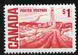 Canada 1967-73 def $1 scarlet (Oilfield) unmounted mint SG 589, stamps on , stamps on  oil , stamps on arts