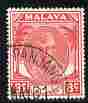 Malaya - Kelantan 1951-55 Sultan 8c scarlet fine cds used SG 67