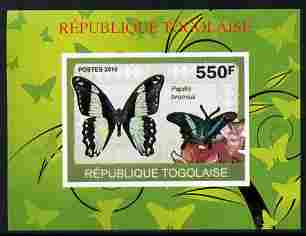 Togo 2010 Butterflies #2 individual imperf deluxe sheetlet unmounted mint. Note this item is privately produced and is offered purely on its thematic appeal , stamps on , stamps on  stamps on butterflies