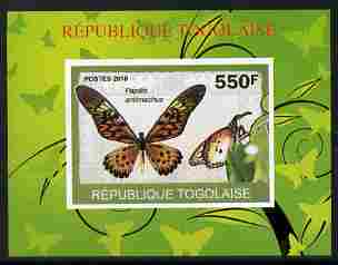 Togo 2010 Butterflies #4 individual imperf deluxe sheetlet unmounted mint. Note this item is privately produced and is offered purely on its thematic appeal , stamps on butterflies
