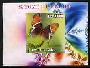 St Thomas & Prince Islands 2009 Butterflies & Catterpillars #1 individual imperf deluxe sheetlet unmounted mint. Note this item is privately produced and is offered purel..., stamps on butterflies